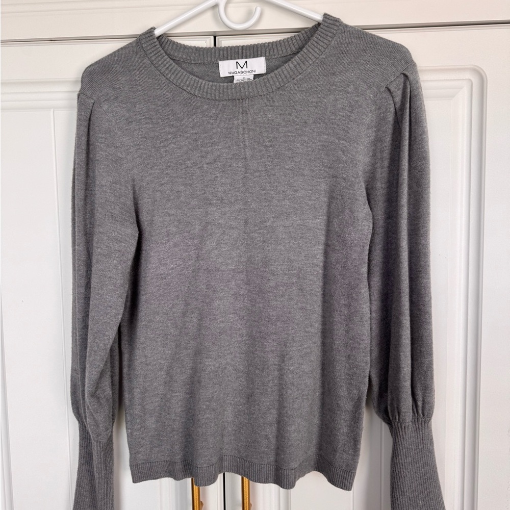 Magaschoni Gray puff sleeve Sweater